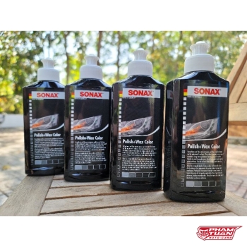 ￼Kem đánh bóng và bảo vệ sơn xe đen bóng Sonax polish & wax color black