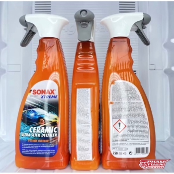 ￼SONAX CERAMIC ULTRAL SLICK DETAILER (Phủ Bóng Tạo Hiệu Ứng Cánh sen, Bảo vệ Sơn Bóng)