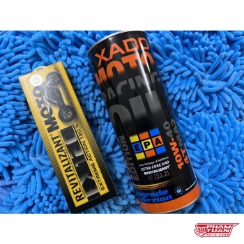 ￼COMBO SIÊU HOT - NHỚT XADO RACING V3 360k & EX120 PHỤC HỒI ĐỘNG CƠ 100k 1L