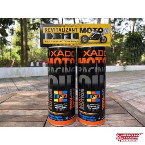 ￼COMBO 2 CHAI NHỚT XADO RACING V3 Tặng 1 EX120 PHỤ GIA PHỤC HỒI ĐỘNG CƠ.
